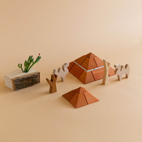 Pyramid Wooden Block