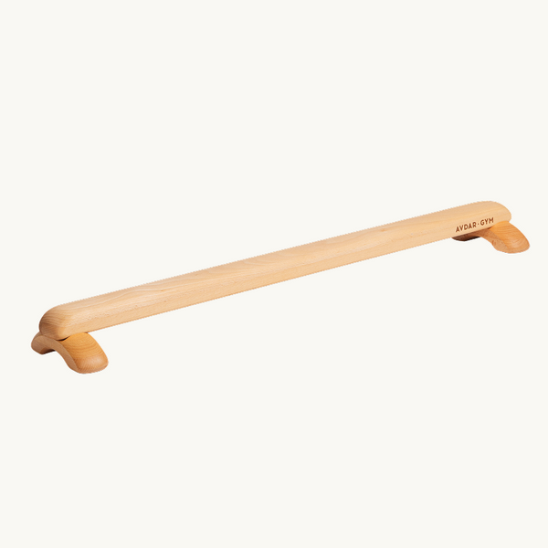 AVDAR Balance Beam Basic Unit with a single wooden beam and two curved supports